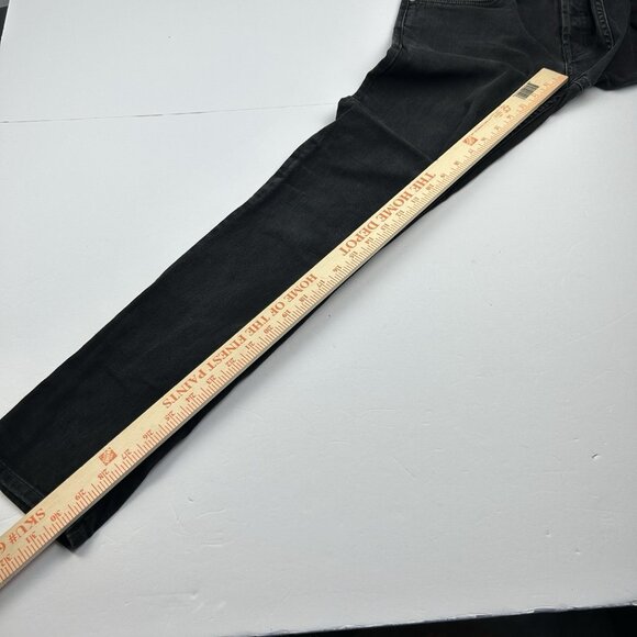 Sandro Paris Womens Jeans Size 31 Dark Wash Skinny Button Fly Black - Picture 15 of 16